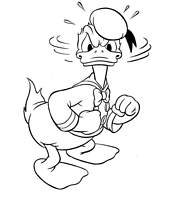coloriage donald en colere